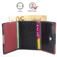Sunsa Creations "Elsa" Leder Geldbörse Portemonnaie Brieftasche klein bunt
