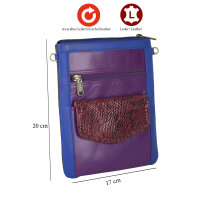 Sunsa Creation "Chi Chi" kleine bunte Ledertasche. Umhängetasche aus Leder