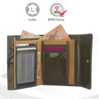 Sunsa Leder Geldbörse Große Portemonnaie Brieftasche aus Leder
