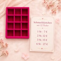 Schmuckbox Schmuckkästchen Aufbewahrungsbox für Schmuck,12 Fächer Damen-Schmuckkasten