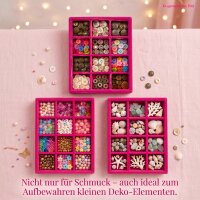 Schmuckbox Schmuckkästchen Aufbewahrungsbox für Schmuck,12 Fächer Damen-Schmuckkasten