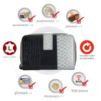 Sunsa Creations "Din" Leder Geldbörse. Portemonnaie aus Leder.XL Brieftasche