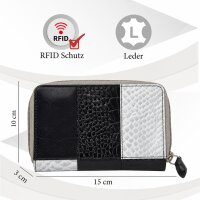 Sunsa Creations "Din" Leder Geldbörse. Portemonnaie aus Leder.XL Brieftasche