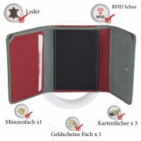 Sunsa Creations "Lilly" echt Leder Damen Geldbörse Portemonnaie Brieftasche klein Geldbeutel