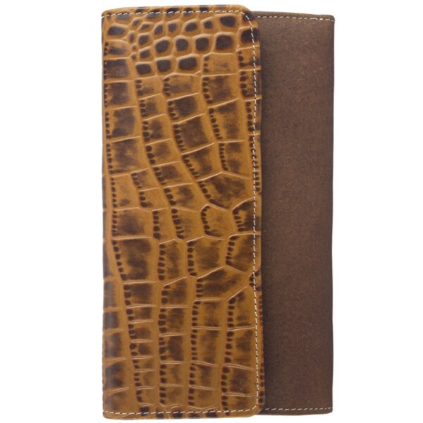 Sunsa Creations "Maja" echt Leder Geldbörse. Portemonnaie aus Lederresten. Großer Geldbeutel