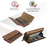 Sunsa Creations "Maja" echt Leder Geldbörse. Portemonnaie aus Leder. Großer Geldbeutel