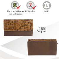 Sunsa Creations "Maja" echt Leder Geldbörse. Portemonnaie aus Leder. Großer Geldbeutel