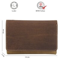 Sunsa Creations "Eva" echt Leder Damen Geldbörse Portemonnaie Brieftasche großer Geldlbeutele