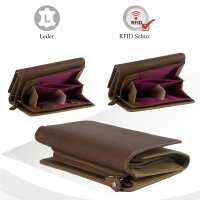 Sunsa Creations "Eva" echt Leder Damen Geldbörse Portemonnaie Brieftasche großer Geldlbeutele