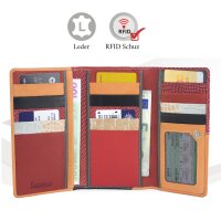 Sunsa Creations "Dora" echt Leder Damen Geldbörse Portemonnaie Brieftasche großer Geldbeutel