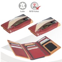 Sunsa Creations "Dora" echt Leder Damen Geldbörse Portemonnaie Brieftasche großer Geldbeutel