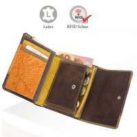 Sunsa Creations "Gabi" echt Leder Damen Geldbörse Portemonnaie Brieftasche großer Geldbeutel
