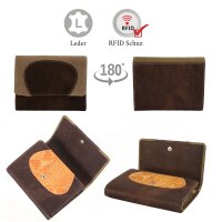 Sunsa Creations "Gabi" echt Leder Damen Geldbörse Portemonnaie Brieftasche großer Geldbeutel