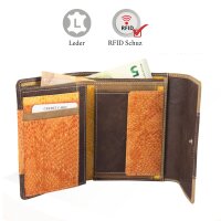 Sunsa Creations "Gabi" echt Leder Damen Geldbörse Portemonnaie Brieftasche großer Geldbeutel