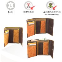 Sunsa Creations "Gabi" echt Leder Damen Geldbörse Portemonnaie Brieftasche großer Geldbeutel