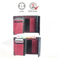 Sunsa Creations "Gabi" echt Leder Damen Geldbörse Portemonnaie Brieftasche großer Geldbeutel