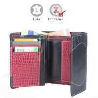 Sunsa Creations "Gabi" echt Leder Damen Geldbörse Portemonnaie Brieftasche großer Geldbeutel