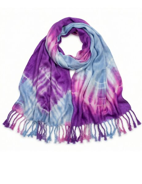 Winter scarf with a large batik patterns