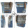 Sunsa Damentasche aus Jeansstoff. Umhängetasche mit Vintage Druckmotive