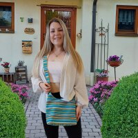 Sunsa Hobo Tasche. Gestreifte Baumwolle Umhängetasche. Vegane Schultertasche. Crossbody bag