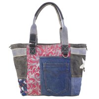 Sunsa Handtasche Damen Schultertasche Canvas Upcycling...
