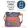 Sunsa Damen Canvas Umhängetasche/ Crossbody, Tasche aus rote Canvas & recycelter Jeans