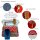 Sunsa Damen Canvas Umhängetasche/ Crossbody, Tasche aus rote Canvas & recycelter Jeans