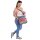 Sunsa Damen Canvas Umhängetasche/ Crossbody, Tasche aus rote Canvas & Upcycling Jeans