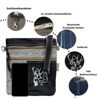 Domelo canvas bag shoulder bag shoulder bag black gray