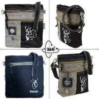 Domelo canvas bag shoulder bag shoulder bag black gray