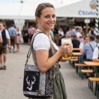 Domelo canvas stonewashed shoulder bag crossbody black