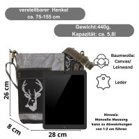Domelo canvas stonewashed shoulder bag crossbody black