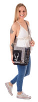 Domelo canvas stonewashed shoulder bag crossbody black