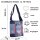 Sunsa Damen Hobo Umhängetasche aus Jeansstoff & rote Canvas. Damentasche