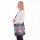 Sunsa Damen Hobo Umhängetasche aus Jeansstoff & rote Canvas. Damentasche