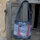 Sunsa woman canvas bag jeans stonewashed hobo blue shoulder bag crossbody red