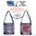Sunsa woman canvas bag jeans stonewashed hobo blue shoulder bag crossbody red