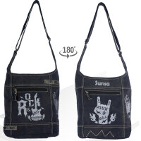 Sunsa canvas bag women hobo handbag shoulder bag stone washed shoulder bag shopper black corssbody