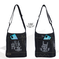 Sunsa canvas bag women hobo handbag shoulder bag stone washed shoulder bag shopper black corssbody