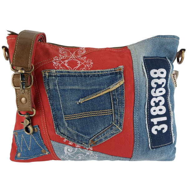 Sunsa Upcycling Jeanstasche. Umhängetasche/ Crossbody Bag