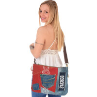 Sunsa Canvas Bag small shoulder bag grey stone washed crossbody