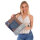 Sunsa Damen Umhängetasche aus braune Canvas & recycelter Jeans. Nachhaltige Crossbody Tasche