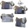 Sunsa Damen Umhängetasche aus braune Canvas & recycelter Jeans. Nachhaltige Crossbody Tasche