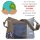 Sunsa Damen Umhängetasche aus braune Canvas & recycelter Jeans. Nachhaltige Crossbody Tasche