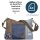 Sunsa Damen Umhängetasche aus braune Canvas & Upcycling Jeans. Crossbody Tasche