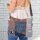 Sunsa Damen Umhängetasche aus braune Canvas & Upcycling Jeans. Crossbody Tasche