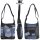 Sunsa woman canvas bag jeans hobo blue shoulder bag crossbody black