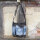 Sunsa Damen Canvas Hobotasche/ Umhängetasche. Crossbody aus Upcycling Jeans & schwarze Canvas