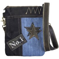 Sunsa woman canvas bag blue shoulder bag small crossbody...