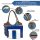 Sunsa Handtasche aus Jeansstoff & Canvas. große Schultertasche/ Shopper